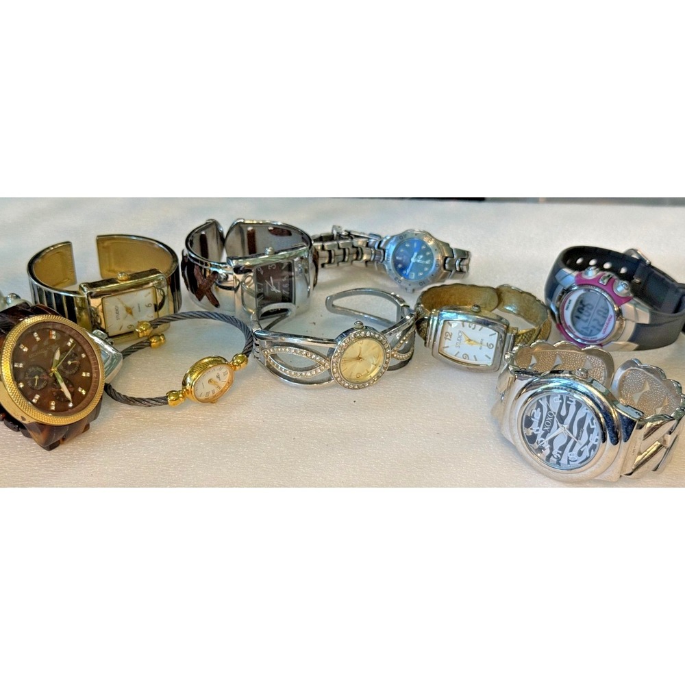 Lot of 10 Women's Fashion Watches Michael Kors, Citizen, XOXO Not Working